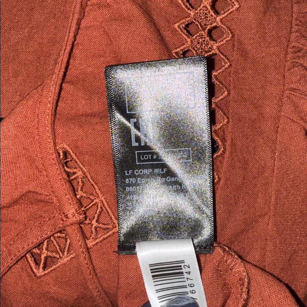 ba&sh Rust Embroidered Blouse - Picture 6 of 6